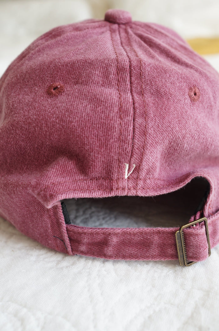Vintage Burgundy Huzzah! Cap