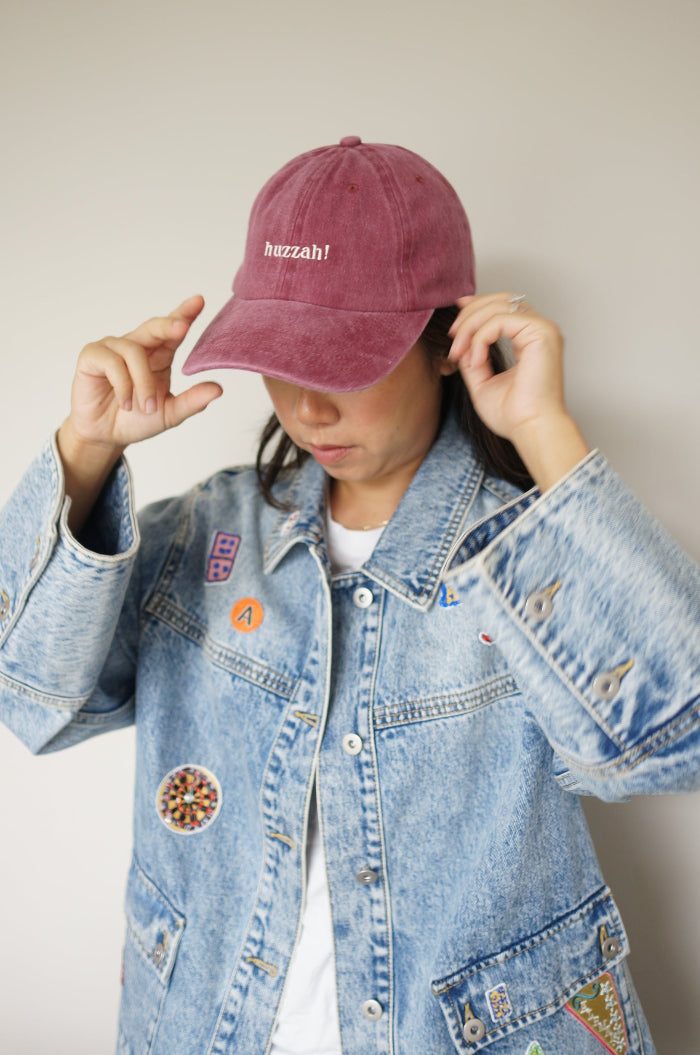 Vintage Burgundy Huzzah! Cap