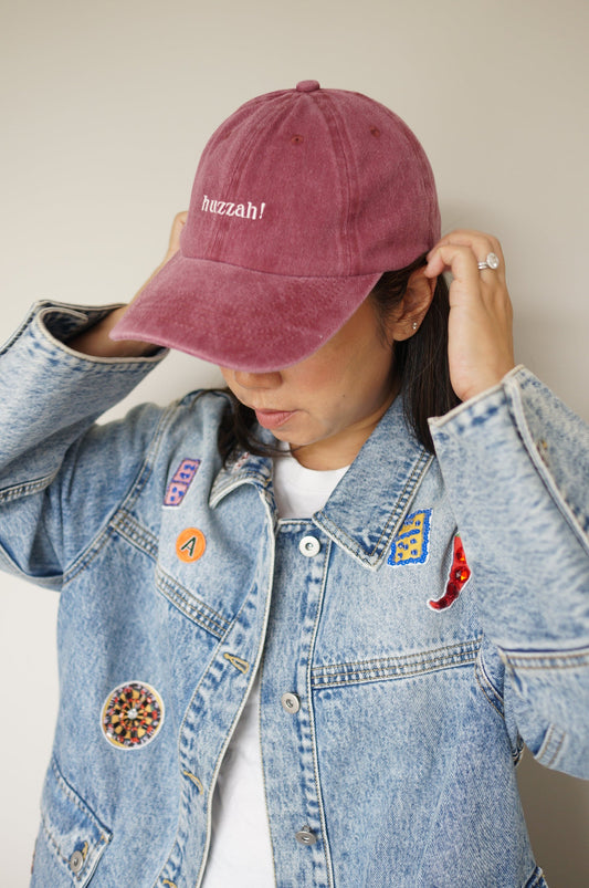 Vintage Burgundy Huzzah! Cap