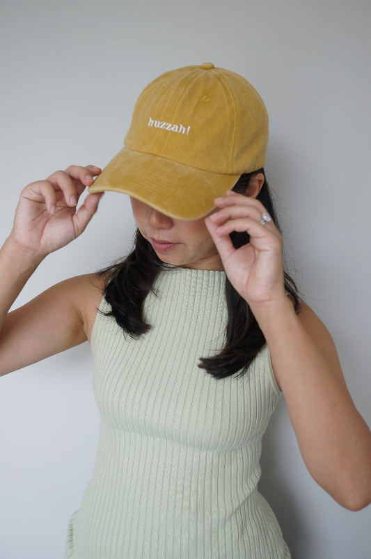 Vintage Yellow Huzzah! Cap