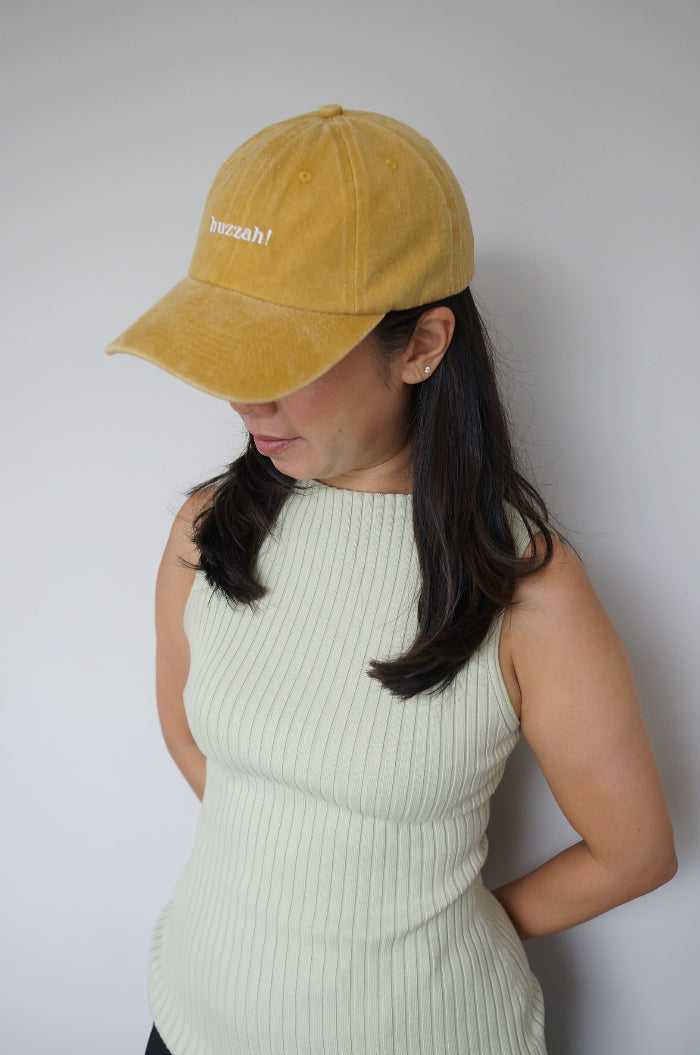 Vintage Yellow Huzzah! Cap